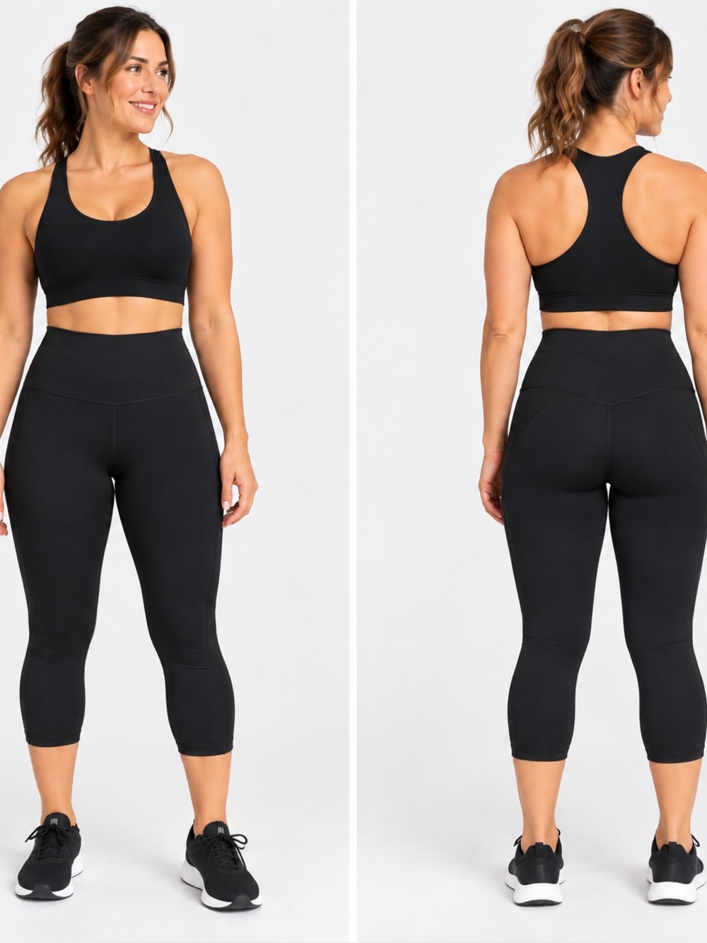 Poshmark title
SPANX Booty Boost Active Cropped Compression Leggings Black 1X